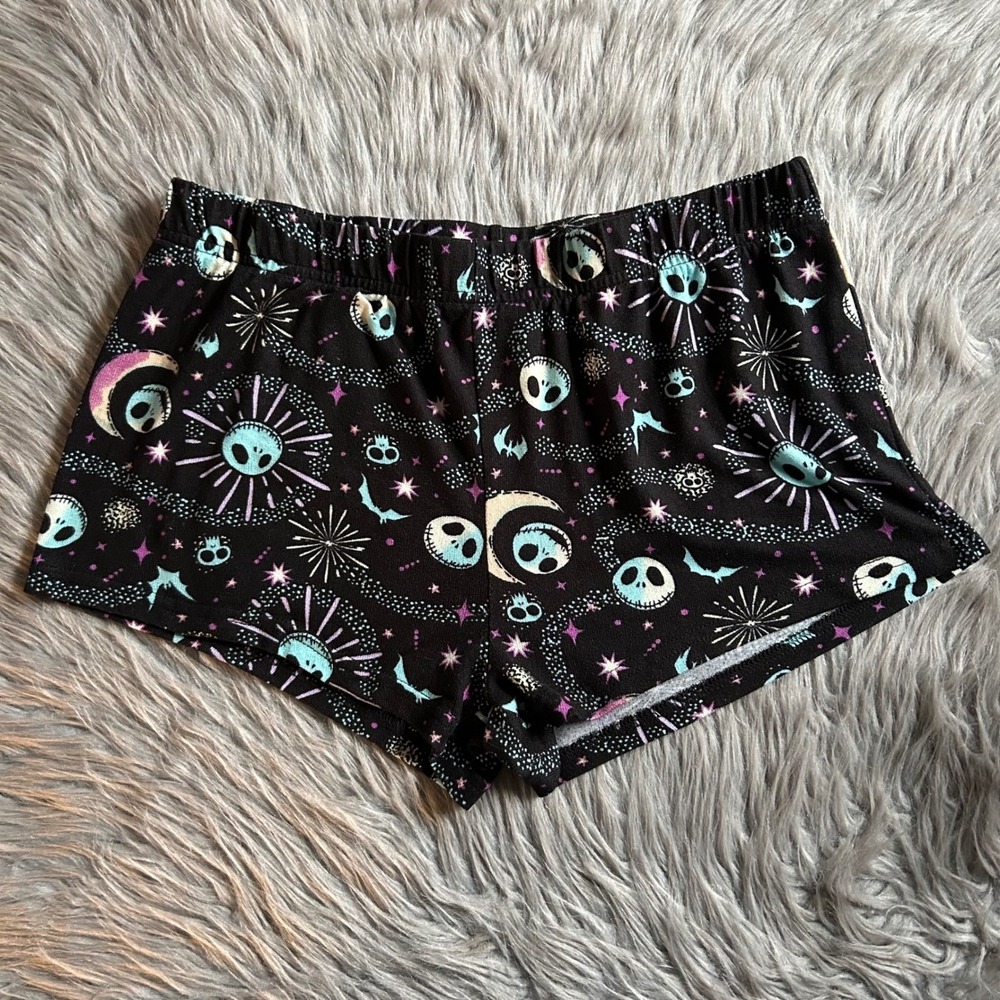 The Nightmare Before Christmas Pajama Shorts Women Size Medium Black Pajamas Pjs